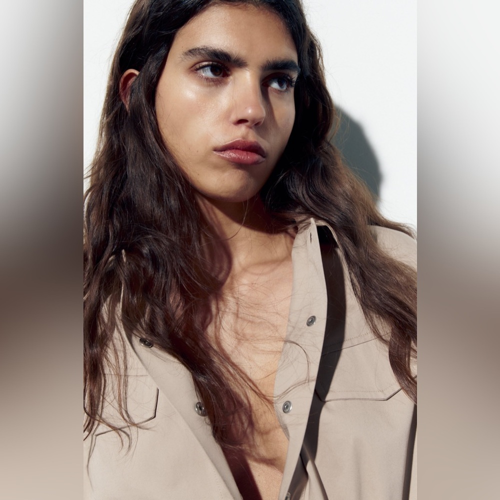 NWT! Zara Full Length Gabardine Jumpsuit - Picture 7 of 11